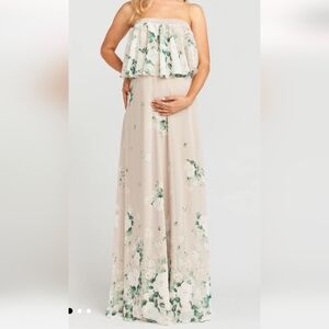 🆕 Show Me Your MuMu Hacienda Maxi Baby Bump Dress, Size Large 8-10, NEW